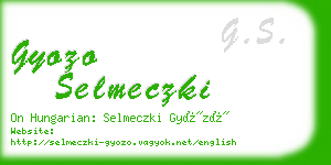 gyozo selmeczki business card